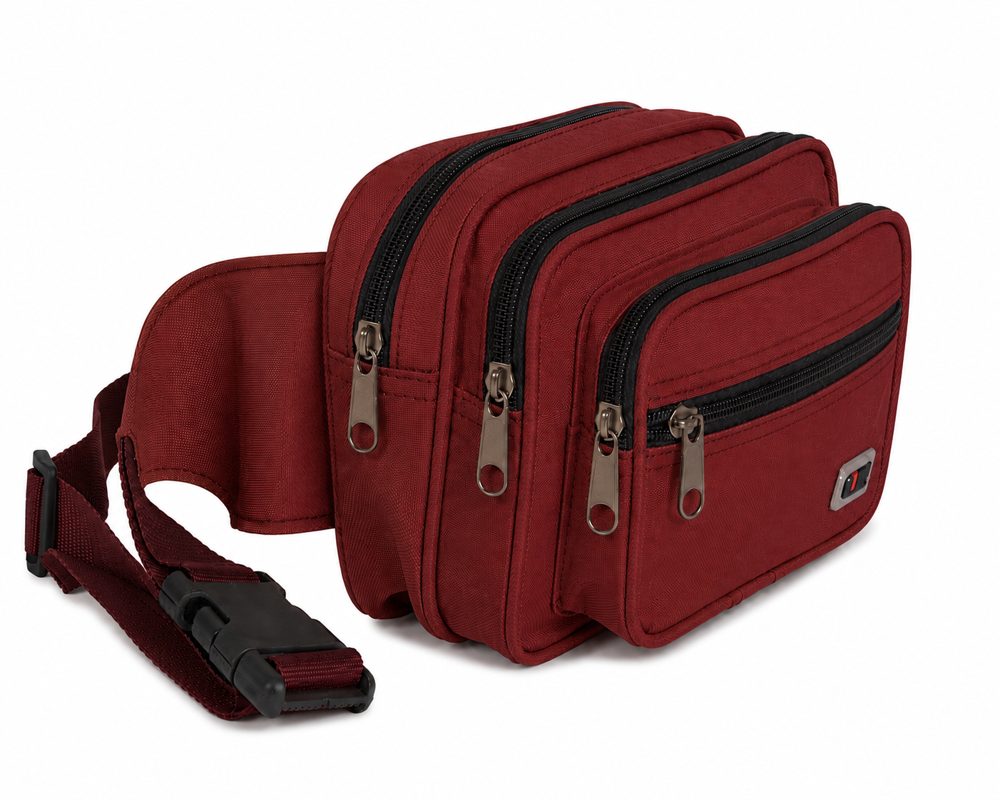 (image for) 2579 Red Triple Compartment Bum Bag